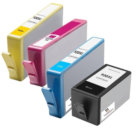 Compatible Ink Cartridge Replacement for HP CD972AN, CD973AN, CD974AN, CD975AN (920XL) Cyan, Magenta, Yellow, Black (700 YLD) 4-Pack