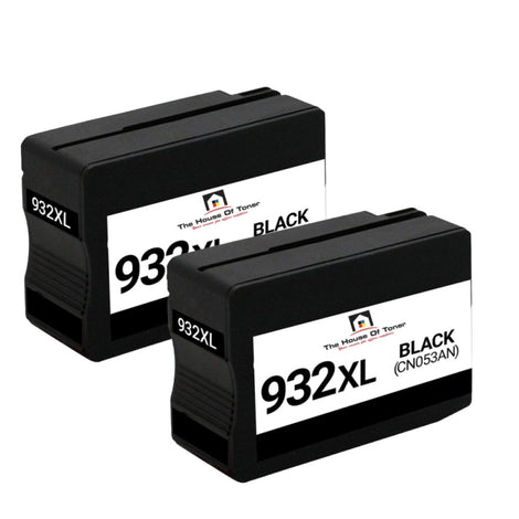 Compatible Ink Cartridge Replacement for HP CN053AN (932XL) High Yield Black (1K YLD) 2-Pack