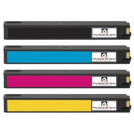 Compatible Ink Cartridge Replacement For HP F6T80AN, L0R86AN, L0R89AN, L0R92AN (972A) Black, Cyan, Magenta, Yellow (1.5K YLD) 4-Pack