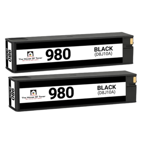 Compatible Ink Cartridge Replacement For HP D8J10A (980) Black (10K YLD) 2-Pack