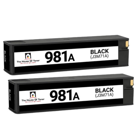 Compatible Ink Cartridge Replacement for HP J3M71A (981A) Black (6K YLD) 2-Pack