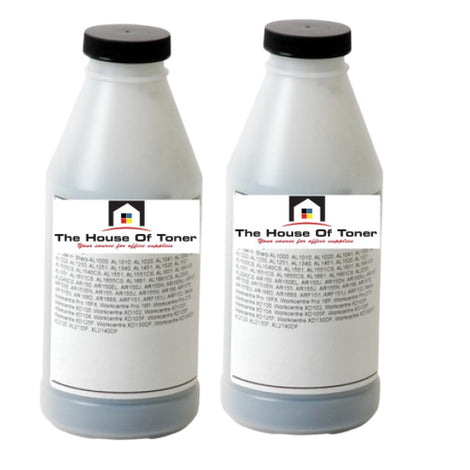 Compatible Toner Bottle Replacement for SHARP AL100TD (AL-100TD) Black (220 Gram) 2-Pack
