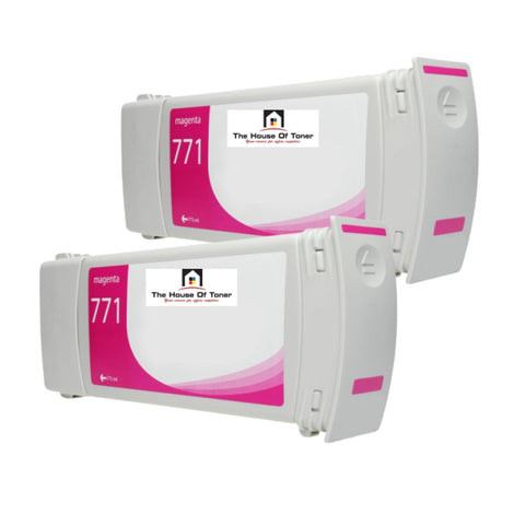 Compatible Ink Cartridge Replacement For HP B6Y17A (CE039A, 771, 771A) Magenta (775ML YLD) 2-Pack