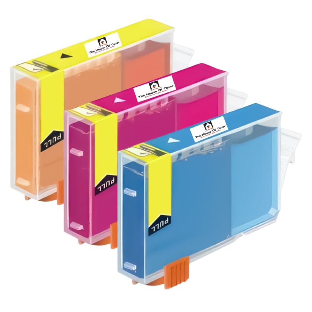 Compatible Ink Cartridge Replacement For CANON 4706A003, 4707A003, 4708A003 (BCI-6C, BCI-6M, BCI-6Y) Cyan, Magenta, Yellow (13ML) 3-Pack