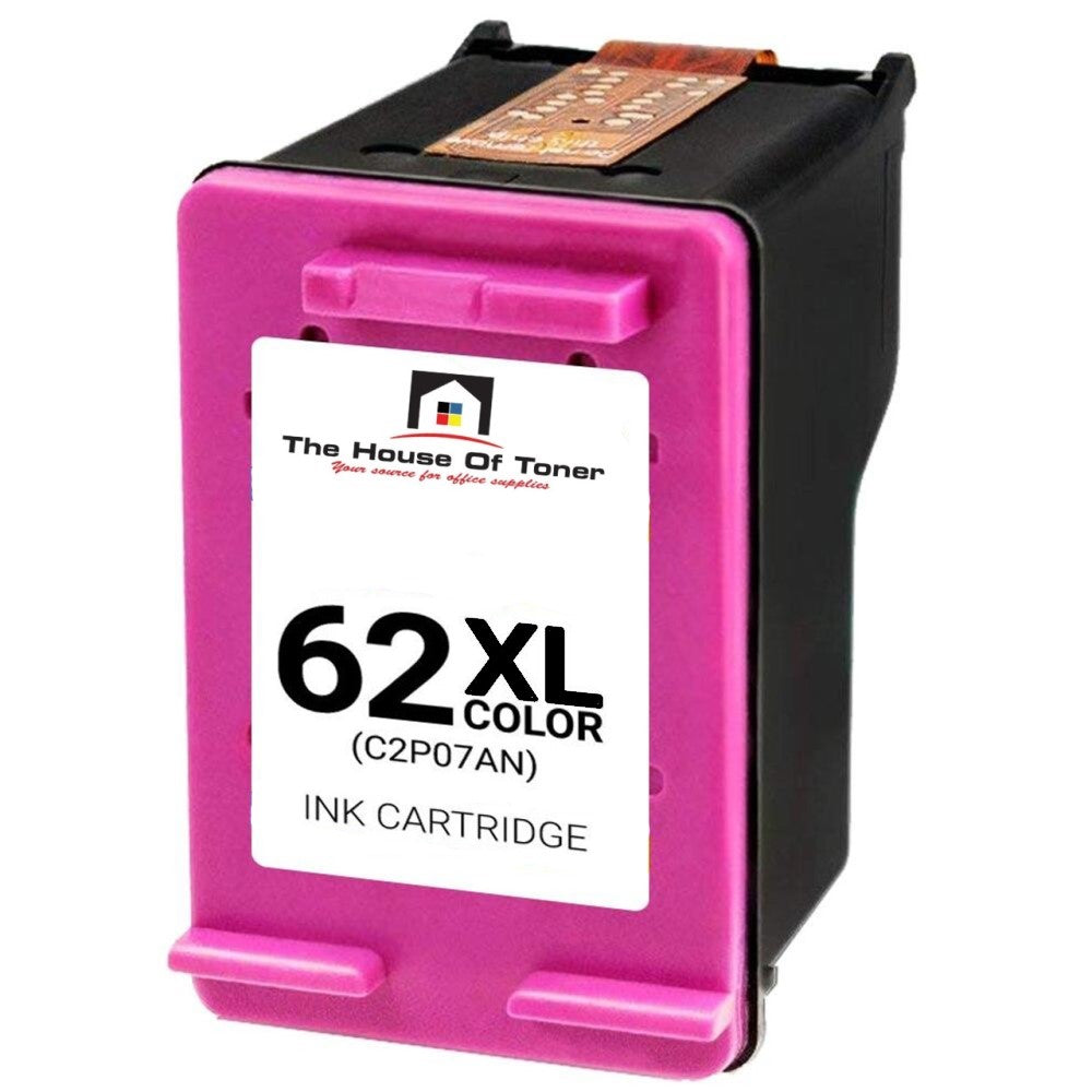 Compatible Ink Cartridge Replacement for HP C2P07AN (62XL, High Yield Tri-Color)