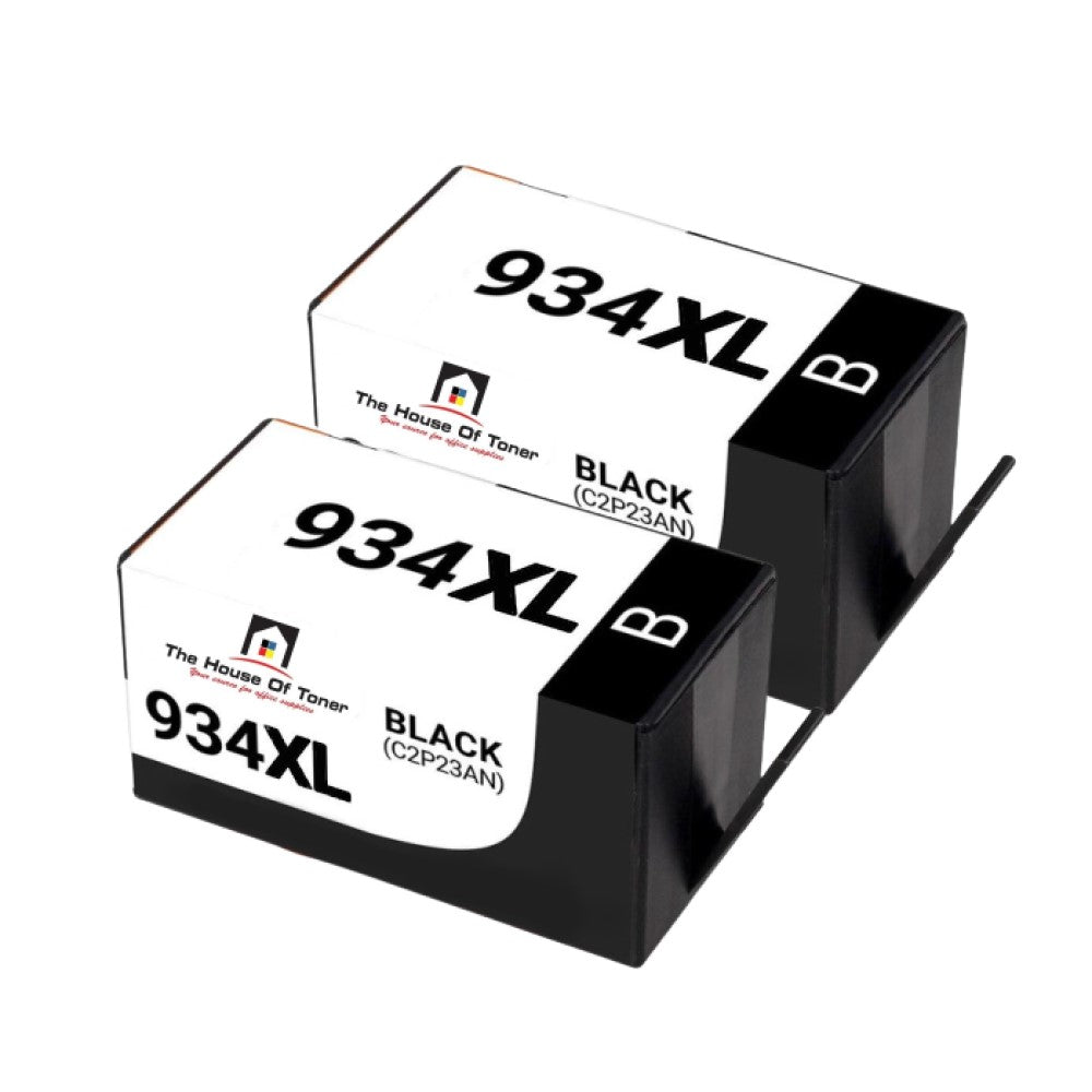 Compatible Ink Cartridge Replacement for HP C2P23AN (934XL) High Yield Black (1K YLD) 2-Pack