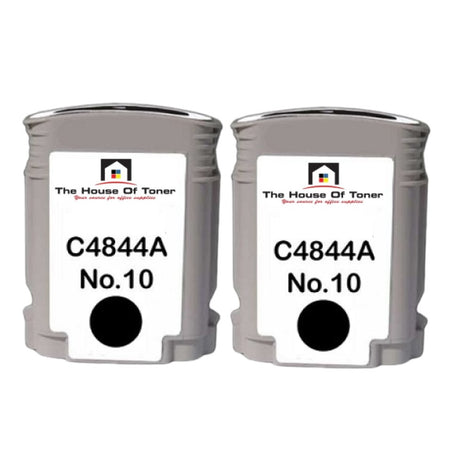 Compatible Ink Cartridge Replacement for HP C4844AN (10) Black (28ML) 2-Pack