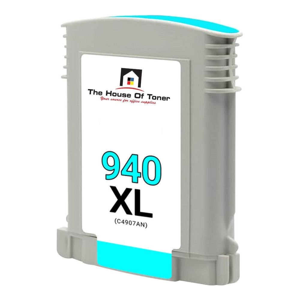 Compatible Ink Cartridge Replacement for HP C4907AN (940XL) Cyan (1.4K YLD)