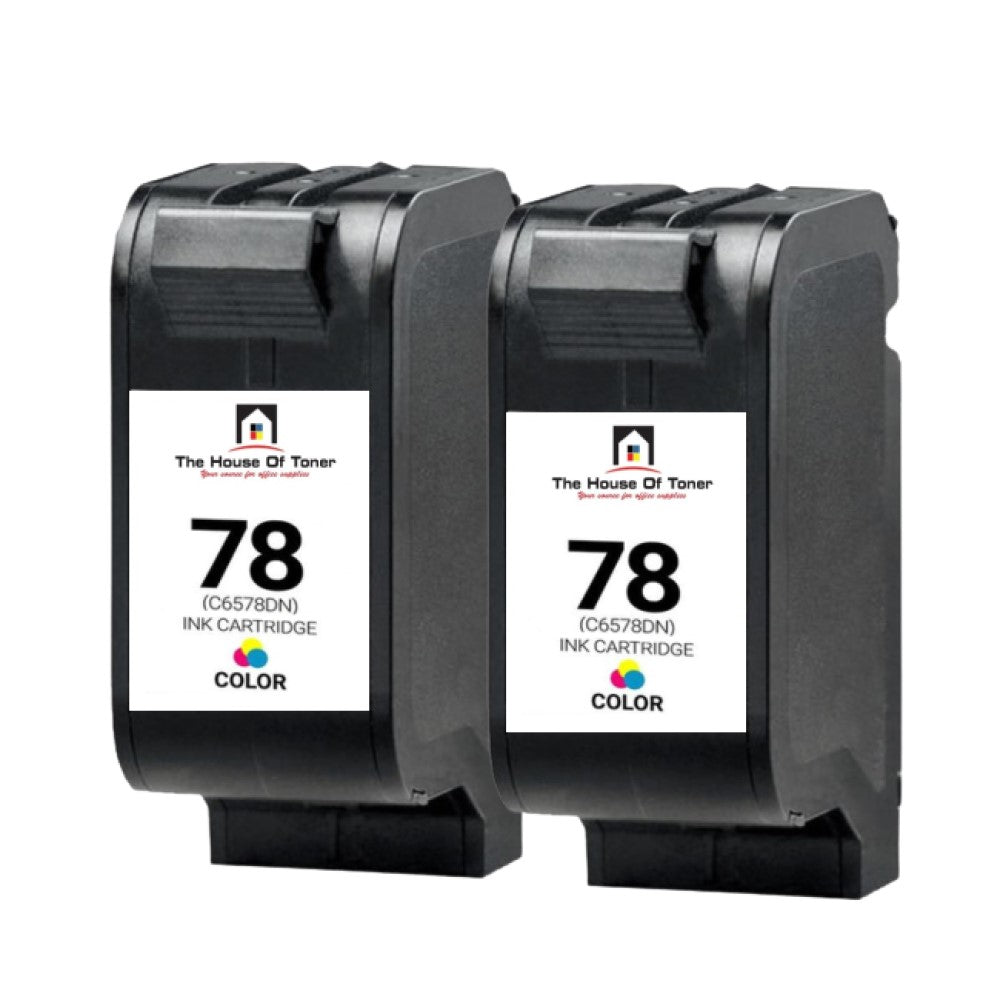 Compatible Ink Cartridge Replacement For HP C6578DN (78) Color (560 YLD) 2-Pack