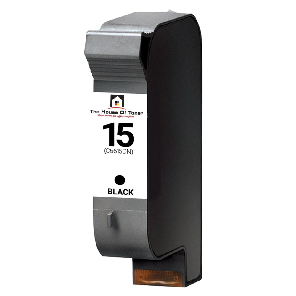 Compatible Ink Cartridge Replacement for HP C6615DN (15) Black (42ML)