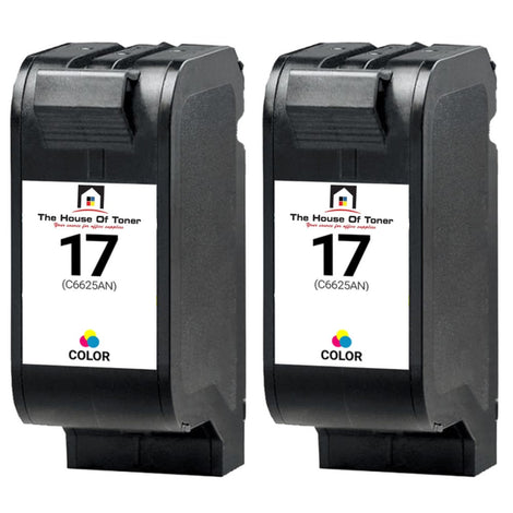 Compatible Ink Cartridge Replacement for HP C6625AN (17) Tri-Color (38ML) 2-Pack