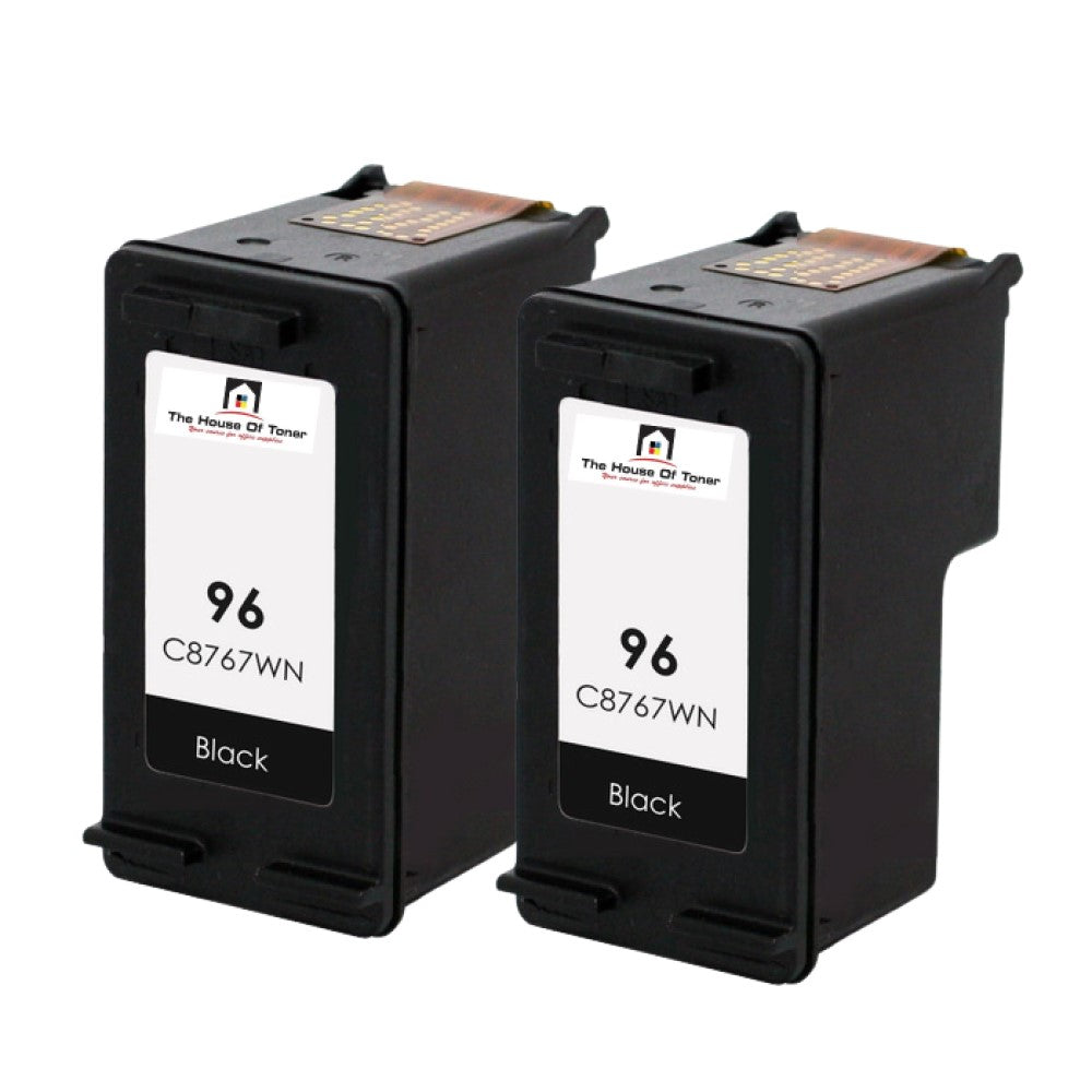 Compatible Ink Cartridge Replacement for HP C8767WN (96) Black (860 YLD) 2-Pack