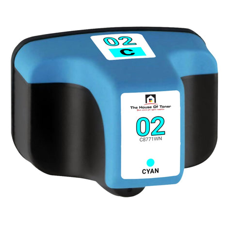 Compatible Ink Cartridge Replacement for HP C8771WN (02) Cyan (500 YLD)