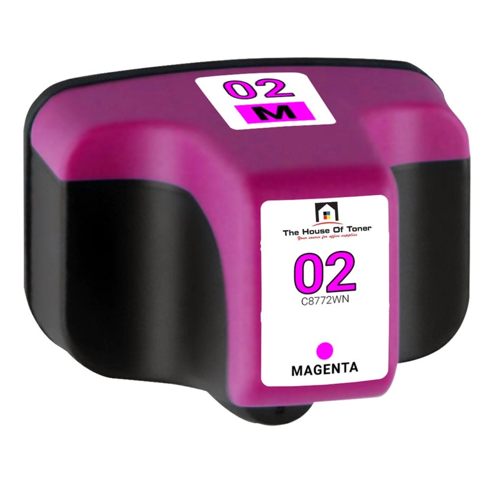 Compatible Ink Cartridge Replacement for HP C8772WN (02) Magenta (500 YLD)
