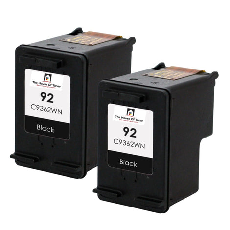 Compatible Ink Cartridge Replacement For HP C9362WN (92) Black (210 YLD) 2-Pack