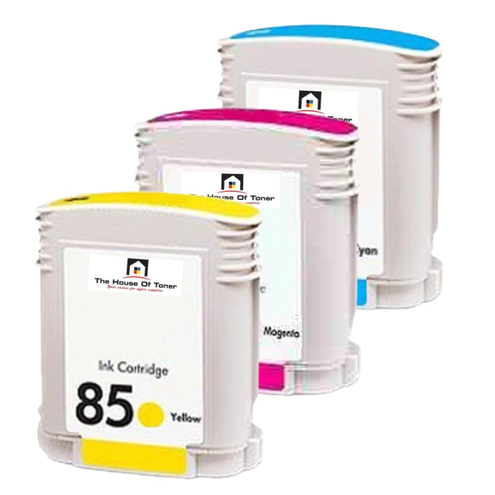 Compatible Ink Cartridge Replacement For HP C9425A, C9426A, C9427A (85) Cyan, Magenta, Yellow (69ML) 3-Pack