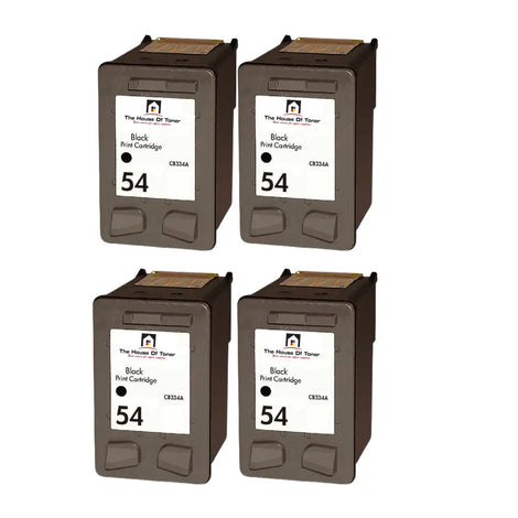 Compatible Ink Cartridge Replacement For HP CB334AN (54) Black (600 YLD) 4-Pack