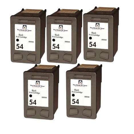 Compatible Ink Cartridge Replacement For HP CB334AN (54) Black (600 YLD) 5-Pack