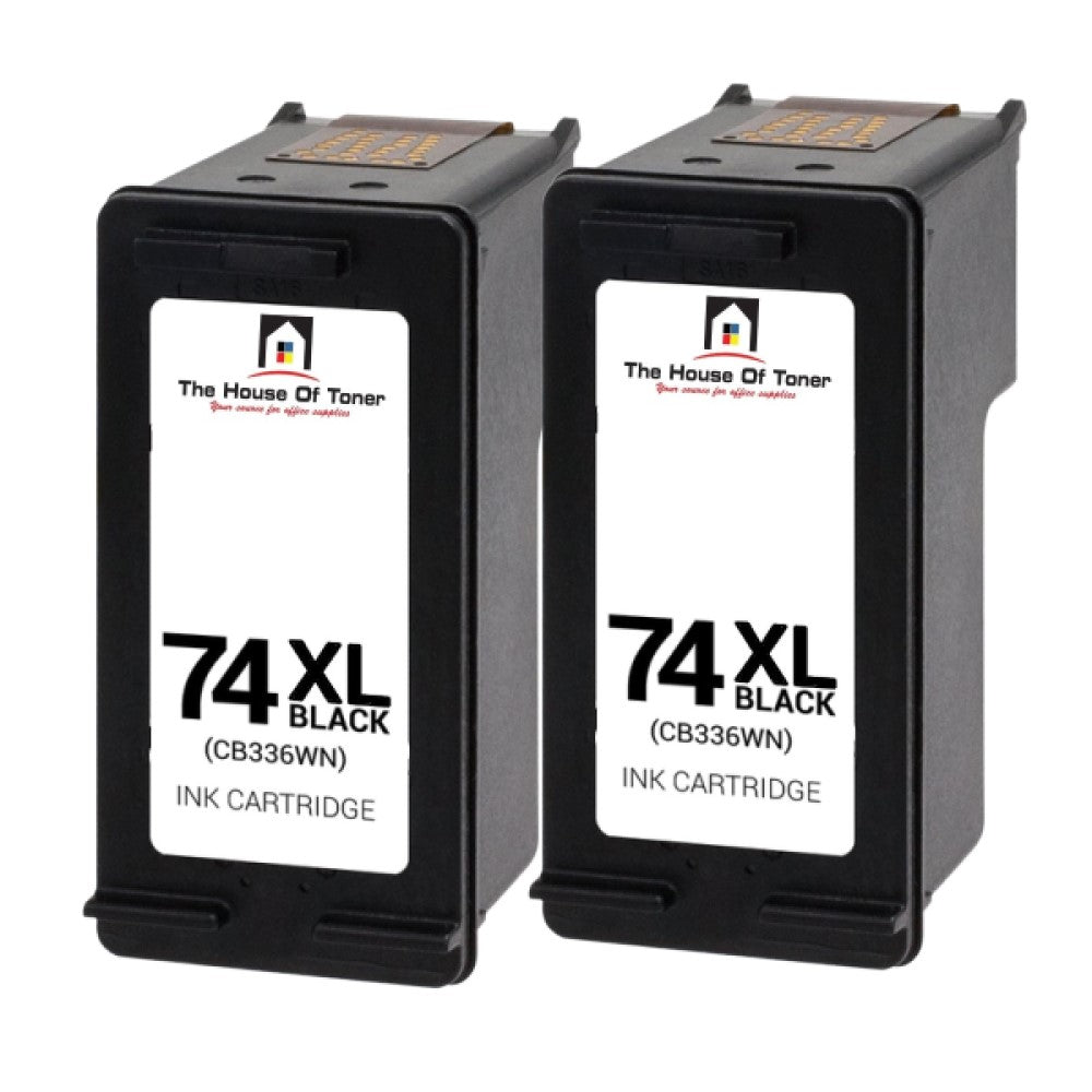 Compatible Ink Cartridge Replacement for HP CB336WN (74XL) Black (750 YLD) 2-Pack