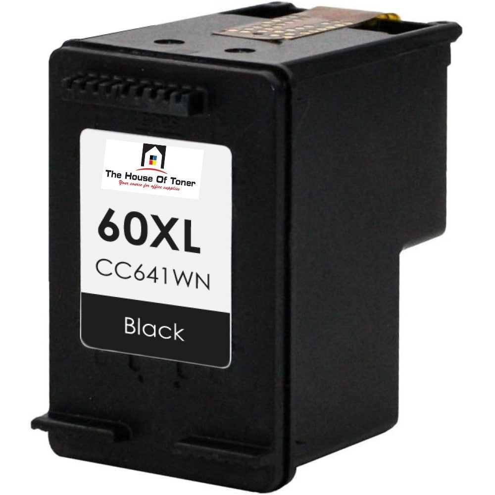 Compatible Ink Cartridge Replacement for HP CC641WN (60XL) High Yield Black (600 YLD)