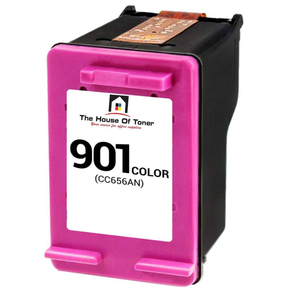 Compatible Ink Cartridge Replacement for HP CC656AN (901) Tri-Color (360 YLD)