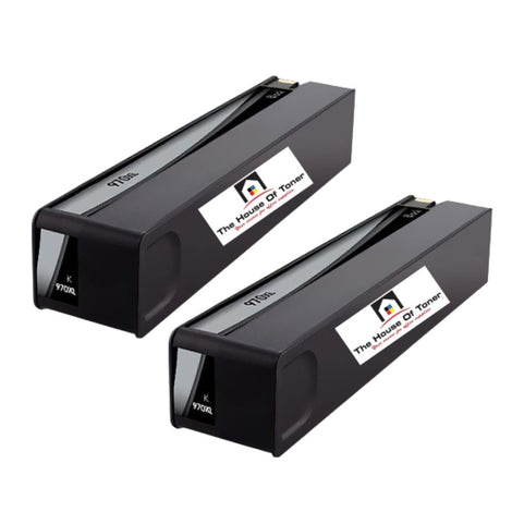 Compatible Ink Cartridge Replacement For HP CN625AM (970XL) Black (9.2K YLD) 2-Pack