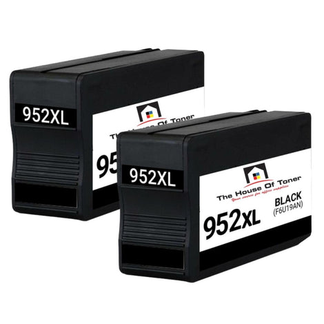 Compatible Ink Cartridge Replacement for HP F6U19AN (952XL) High Yield Black (2K YLD) 2-Pack