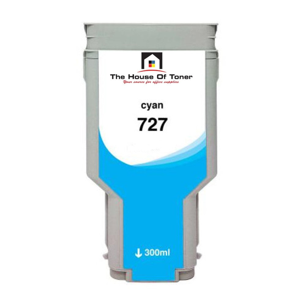 Compatible Ink Cartridge Replacement For HP F9J76A (727) Cyan (300 ML)