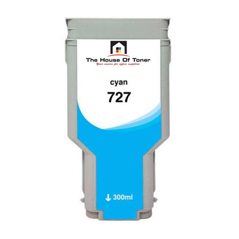 Compatible Ink Cartridge Replacement For HP F9J76A (727) Cyan (300 ML)
