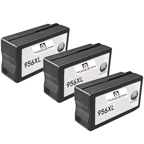 Compatible Ink Cartridge Replacement for HP L0R39AN (956XL) High Black (3K YLD) 3-Pack