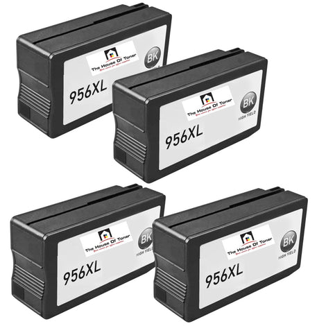 Compatible Ink Cartridge Replacement for HP L0R39AN (956XL) High Black (3K YLD) 4-Pack