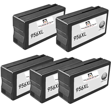 Compatible Ink Cartridge Replacement for HP L0R39AN (956XL) High Black (3K YLD) 5-Pack