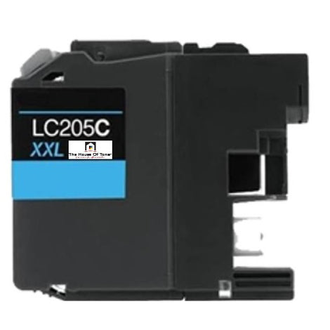 Compatible Ink Cartridge Replacement for BROTHER LC205C (LC-205C XXL) Cyan (1.2K YLD)