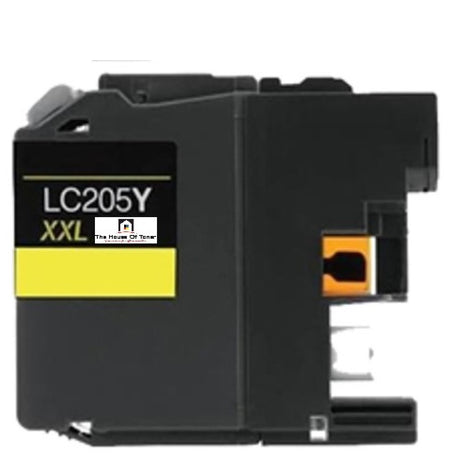 Compatible Ink Cartridge Replacement for BROTHER LC205Y (LC-205Y XXL) Yellow (1.2K YLD)