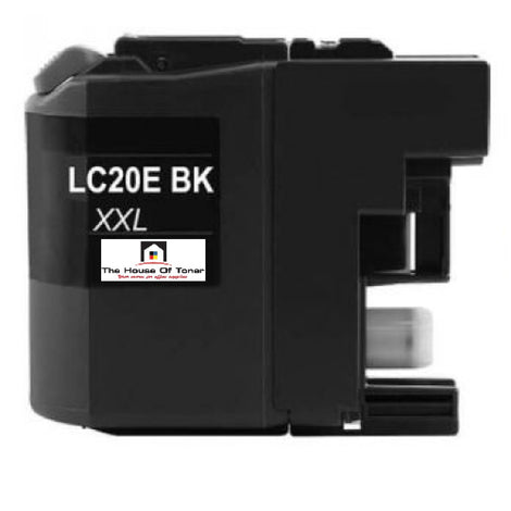 Compatible Ink Cartridge Replacement for BROTHER LC20EBK (LC-20EBK) Black (2.4K YLD)