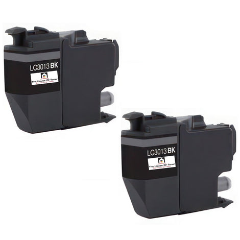 Compatible Ink Cartridge Replacement for BROTHER LC3013BK (LC-3013BK XL) Black (400 YLD) 2-Pack