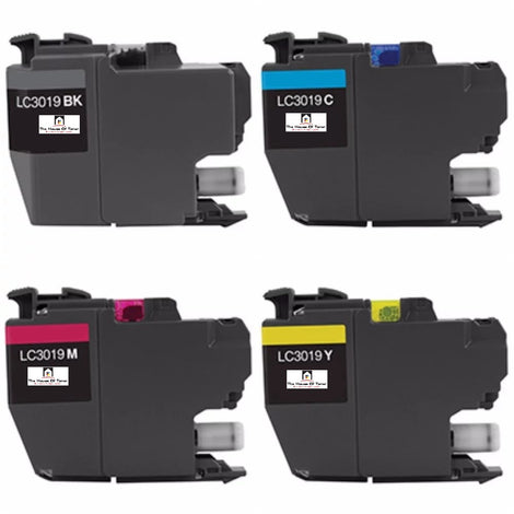 Compatible Ink Cartridge Replacement for BROTHER LC3019BK, LC3019C, LC3019Y, LC3019M (LC-3019B, LC-3019C, LC-3019M, LC-3019Y) Black, Cyan, Magenta, Yellow (3K YLD) 4-Pack