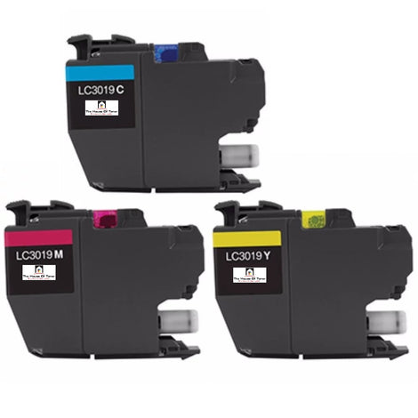 Compatible Ink Cartridge Replacement for BROTHER LC3019C, LC3019Y, LC3019M (LC-3019C, LC-3019M, LC-3019Y) Cyan, Magenta, Yellow (3K YLD) 3-Pack
