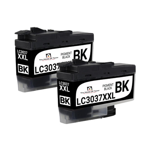 Compatible Ink Cartridge Replacement for BROTHER LC3037BK (LC-3037BK XXL) Black (3K YLD) 2-Pack