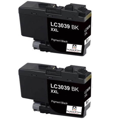Compatible Ink Cartridge Replacement for BROTHER LC3039BK (LC-3039BK XXL) Black (6K YLD) 2-Pack