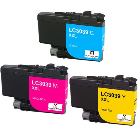 Compatible Ink Cartridge Replacement for BROTHER LC3039C, LC3039M, LC3039Y (LC-3039C, LC-3039Y, LC-3039M XXL) Cyan, Magenta, Yellow (6K YLD) 3-Pack