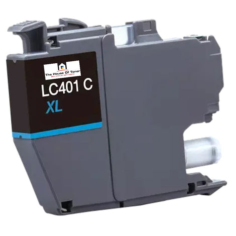 Compatible Ink Cartridge Replacement for BROTHER LC401XLC (LC-401C XL) Cyan (500 YLD)