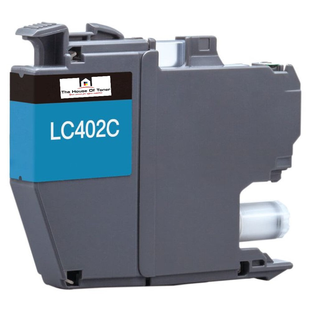 Compatible Ink Cartridge Replacement for BROTHER LC402C (LC-402C) Cyan (550 YLD)