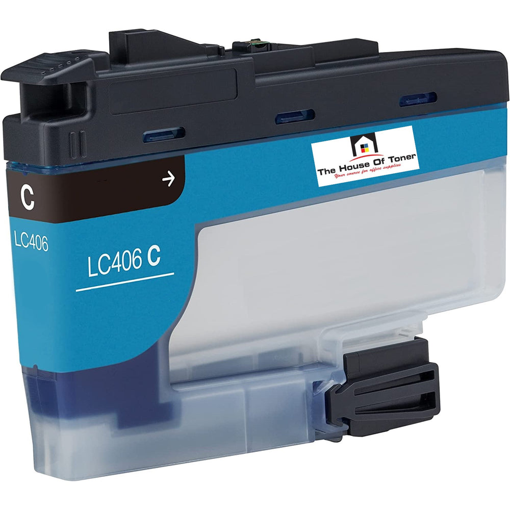 Compatible Ink Cartridge Replacement for BROTHER LC406C (LC-406C) Cyan (1.5K YLD)