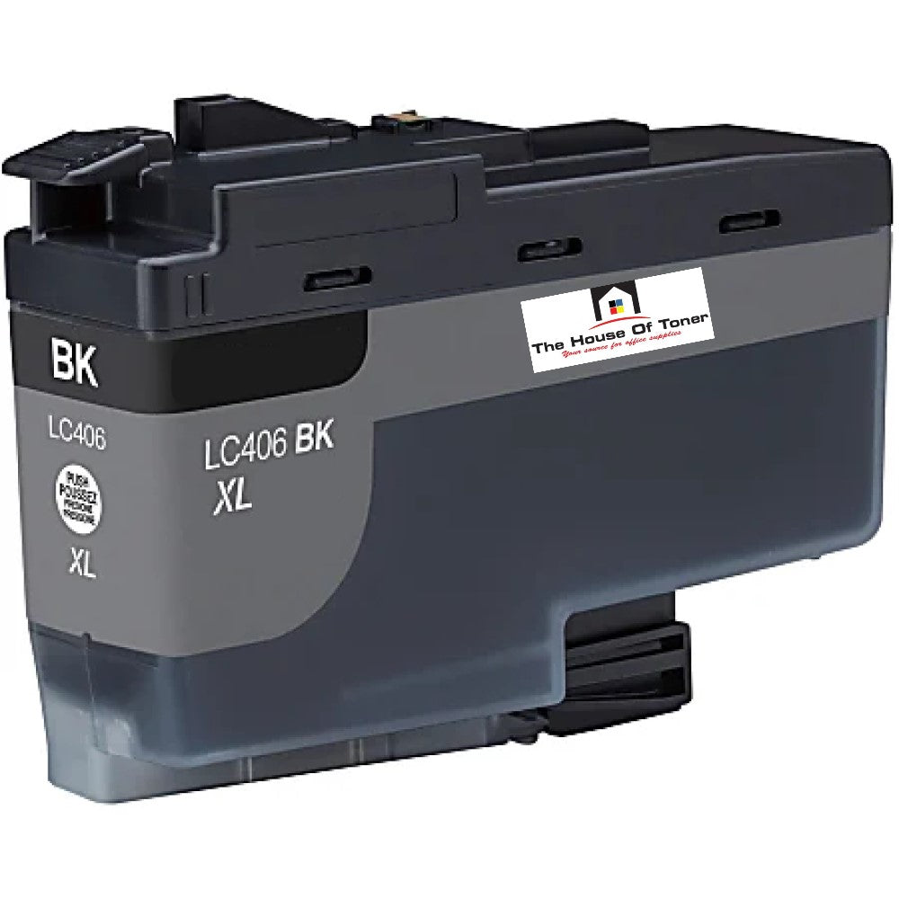 Compatible Ink Cartridge Replacement for BROTHER LC406XLBK (LC-406BK XL) Black (6K YLD)