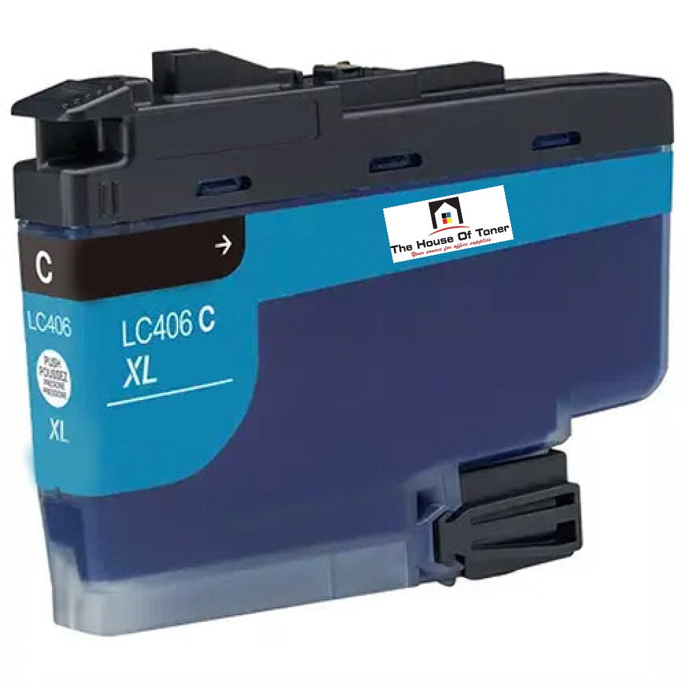 Compatible Ink Cartridge Replacement for BROTHER LC406XLC (LC-406C XL) Cyan (5K YLD)