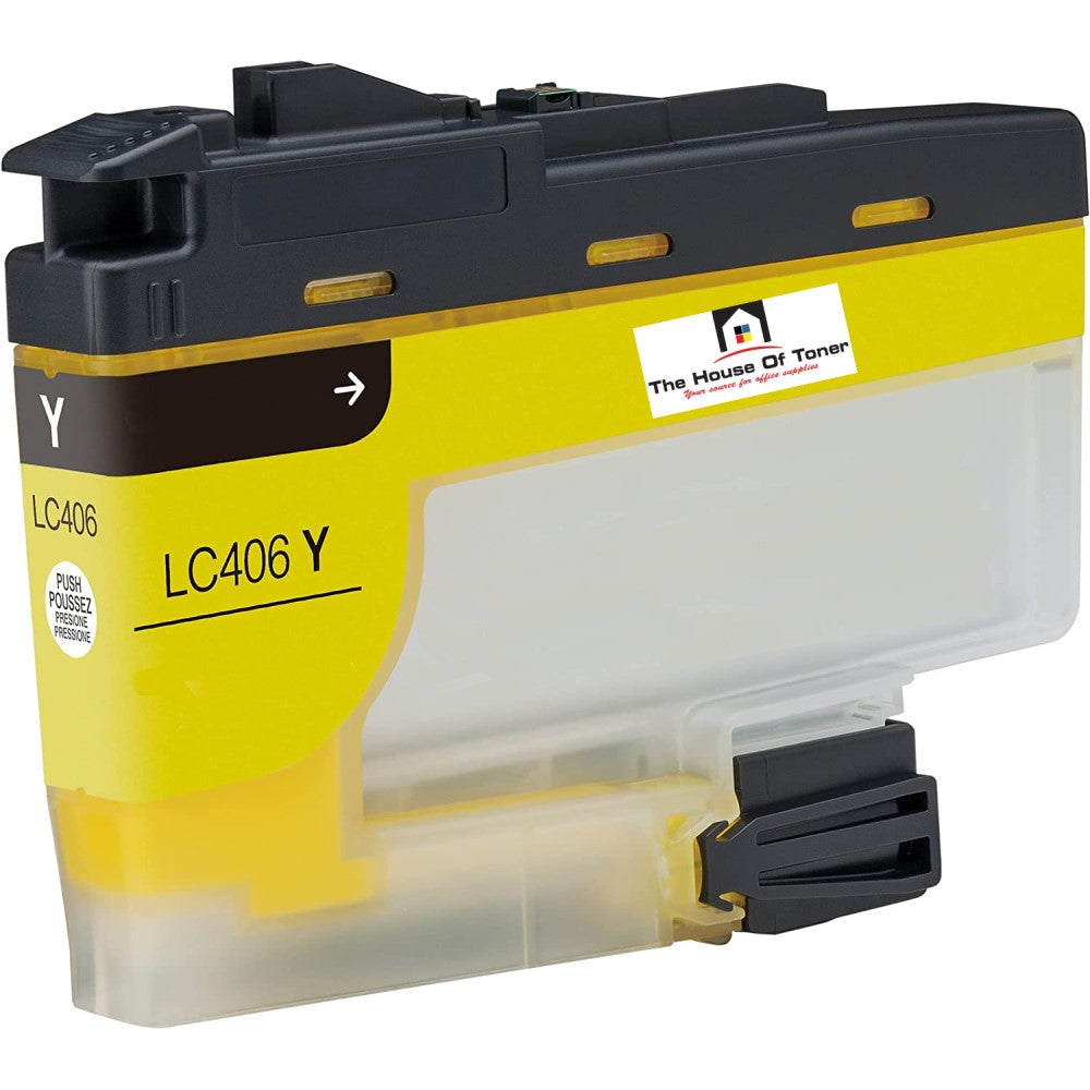 Compatible Ink Cartridge Replacement for BROTHER LC406Y (LC-406Y) Yellow (1.5K YLD)