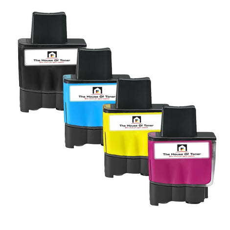 Compatible Ink Cartridge Replacement for BROTHER LC41BK, LC41C, LC41M, LC41Y (LC-41BK, LC-41C, LC-41Y, LC-41M) Black, Yellow, Magenta, Cyan (500 YLD-Black, 400 YLD- Color) 4-Pack