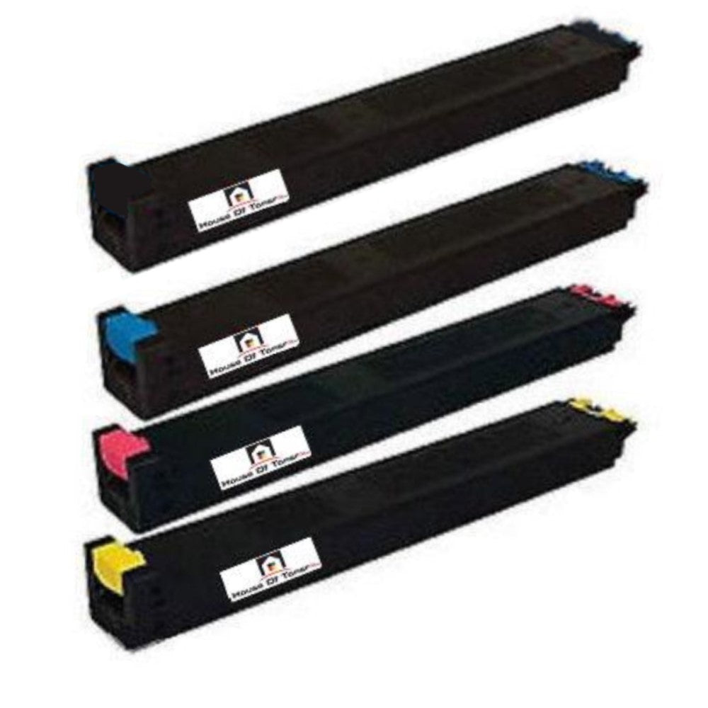 Compatible Toner Cartridge Replacement for SHARP 1) MX23NTBA, 1) MX23NTCA, 1) MX23NTYA,1) MX23NTMA (Black, Cyan, Magenta, Yellow) 18K YLD- Black, 10K YLD-Color (4-Pack)