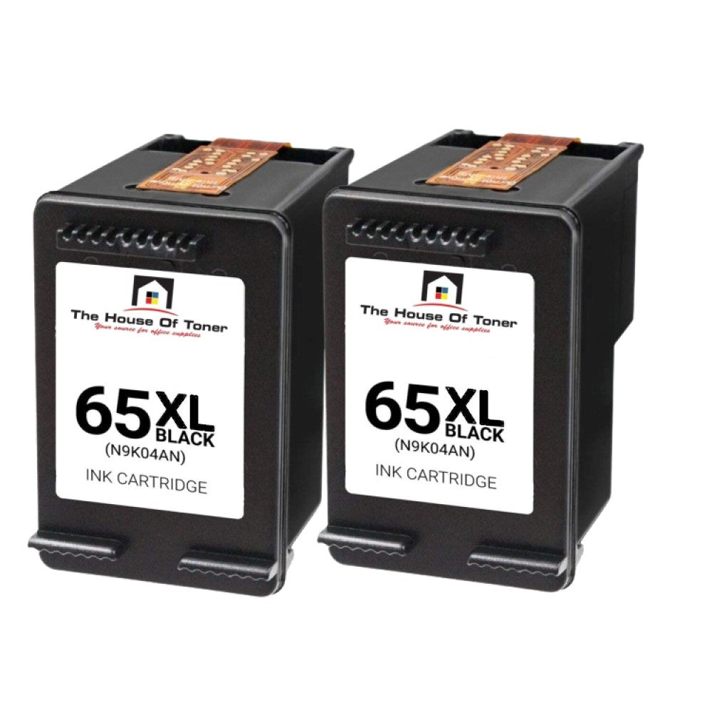 Compatible Ink Cartridge Replacement for HP N9K04AN (65XL) Black (330 YLD) 2-Pack